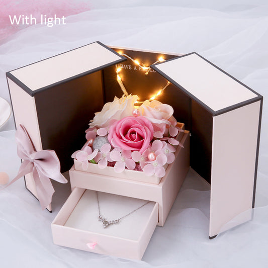Creative Pink Rose Lamp Gift Box